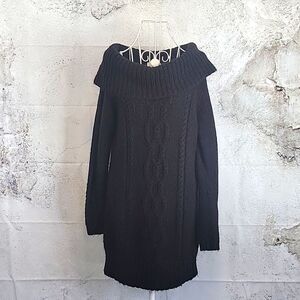 Loft by Ann Taylor cowl neck mohair blend sweater in black Women's Size M